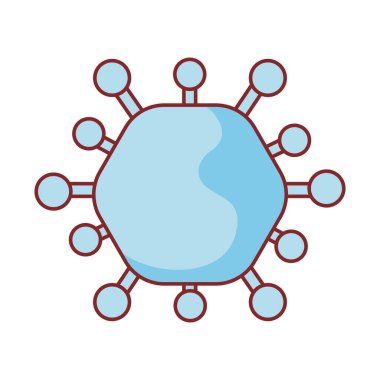 Virüs düz biçim ikon vektör tasarımı