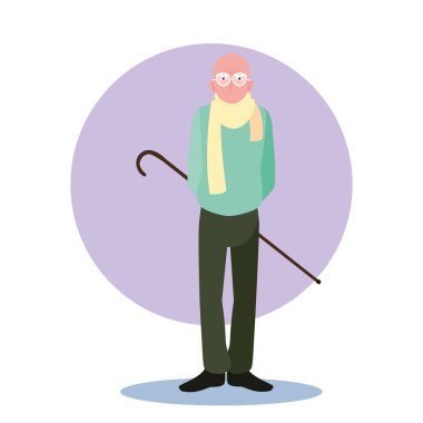 Yaşlı adam kendi başının çaresine bakar.