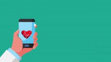 Akıllı telefon animasyonu ile çevrimiçi sağlık teknolojisi