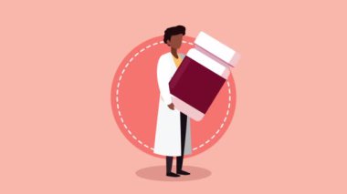 Kadın doktor, şişede uyuşturucu kullanıyor.