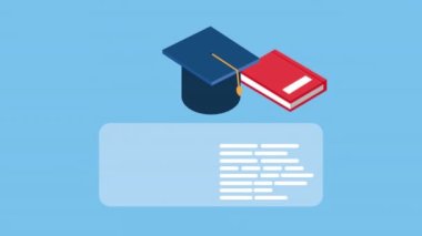 Mezuniyet şapkalı eğitim teknolojisi