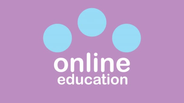 Onderwijs Online technologie met laptop — Stockvideo