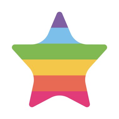 lgtbi yıldız düz biçim vektör tasarımı