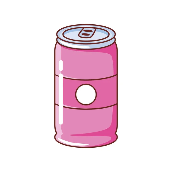 Lata de soda sobre fondo blanco — Vector de stock