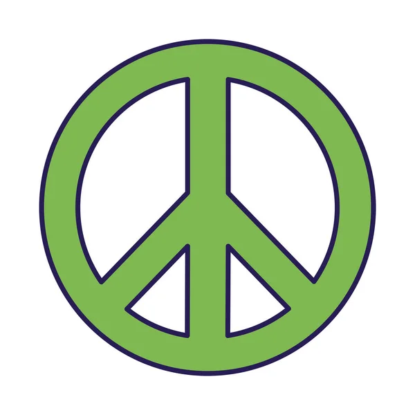Paix et amour symbole remplir style icône vectoriel design — Image vectorielle