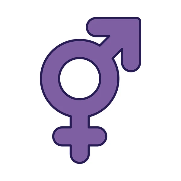 Bisexuel genre drapeau remplir style icône vectoriel design — Image vectorielle