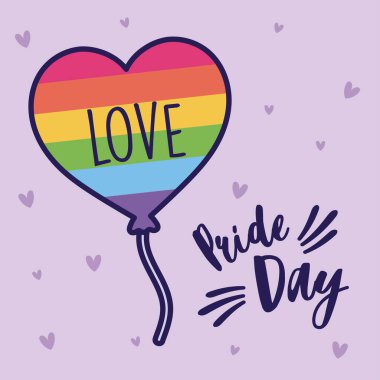 Aşk ve lgtbi kalp balonu tasarımı