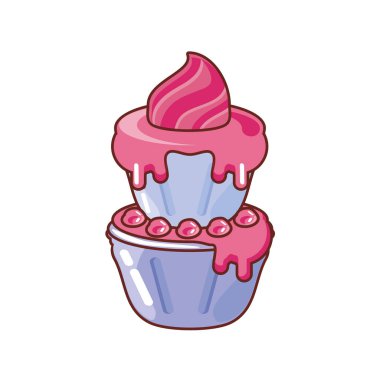 Dondurma beyaz arkaplanda