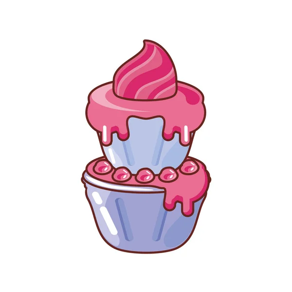 Helado sobre fondo blanco — Vector de stock