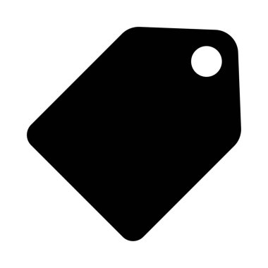 İzole etiket siluet biçim vektör tasarımı