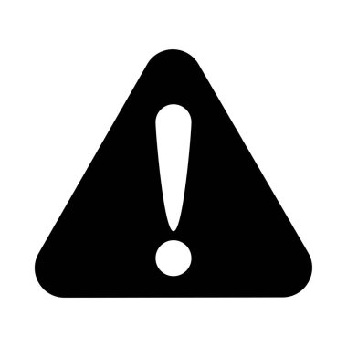 Üçgen siluet biçim vektör tasarımı içinde ünlem işareti