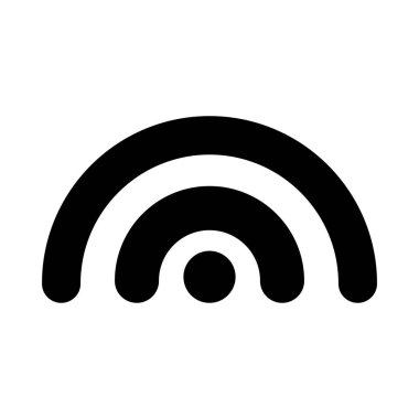 İzole edilmiş wifi bölgesi siluet biçimi ikon vektör tasarımı