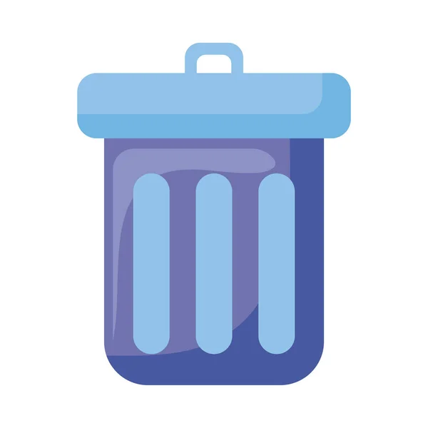 Isolated trash flat style icon vector design — Διανυσματικό Αρχείο