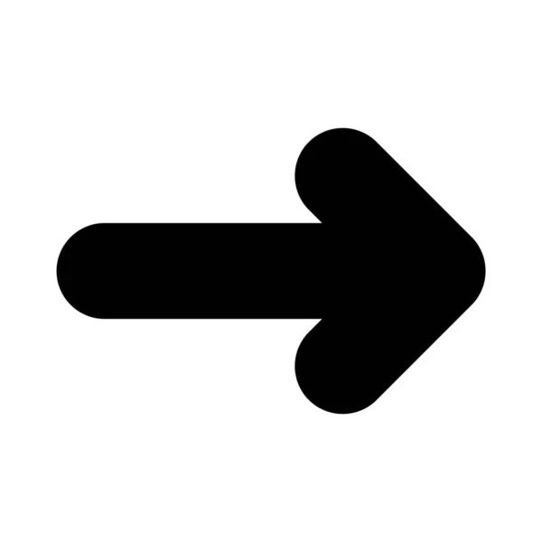 Aislado siguiente flecha silueta estilo icono vector diseño — Vector de stock