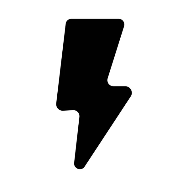 İzole gök gürültüsü siluet biçim ikon vektör tasarımı — Stok Vektör