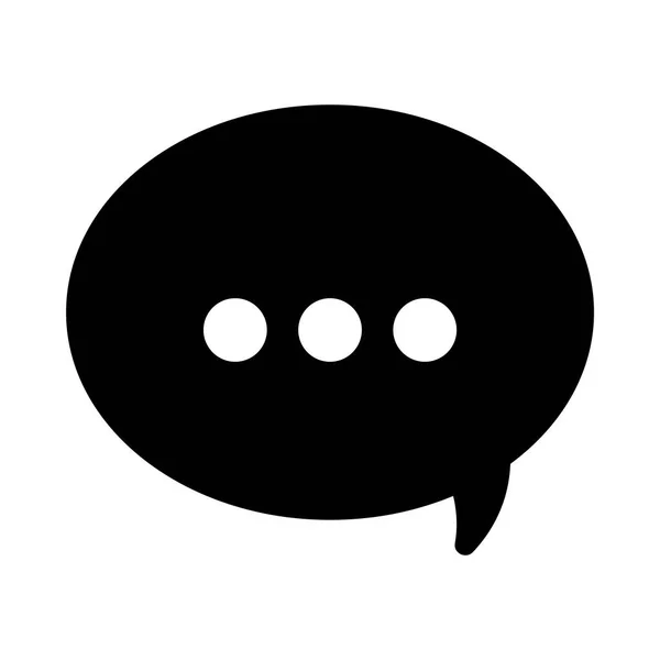 Design de vetor ícone de estilo de silhueta de bolha de comunicação isolada —  Vetores de Stock