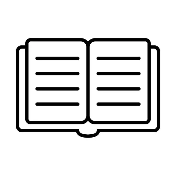 Educação livro linha estilo ícone vetor design —  Vetores de Stock