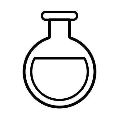 Kimya matarası çizgisi biçim vektör tasarımı