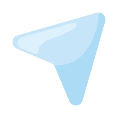 İzole edilmiş gps okun düz stil vektör tasarımı