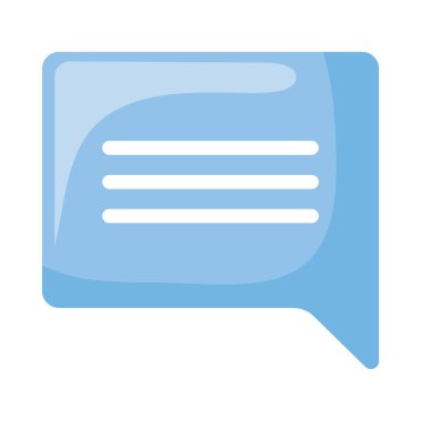 İzole iletişim kabarcığı düz biçim vektör tasarımı