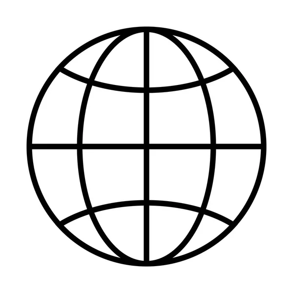 Globális gömb stílusú ikon vektor tervezés — Stock Vector