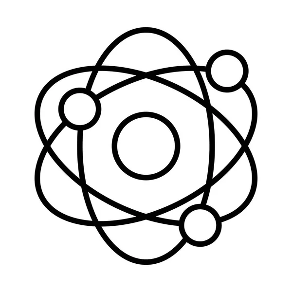 Desain vektor ikon gaya garis Atom - Stok Vektor