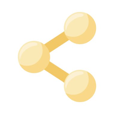 İzole edilmiş paylaşımlı düz biçim vektör tasarımı