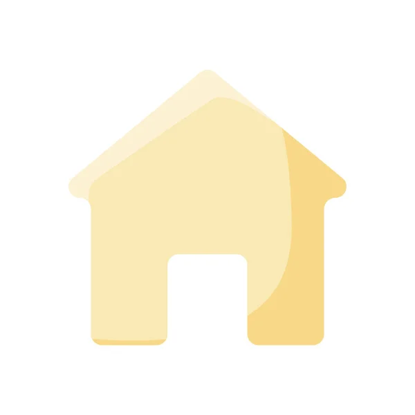 Casa aislada estilo plano icono de diseño vectorial — Archivo Imágenes Vectoriales