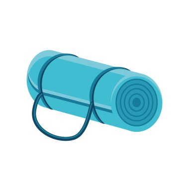 beyaz arkaplan üzerindeki egzersiz paspası