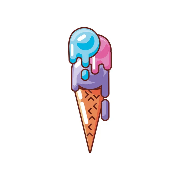 Crème glacée sur fond blanc — Image vectorielle