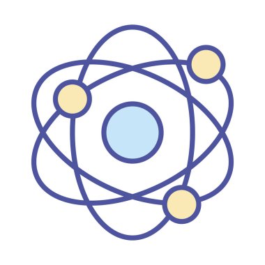 Atom satırı ve biçim ikonu vektör tasarımı