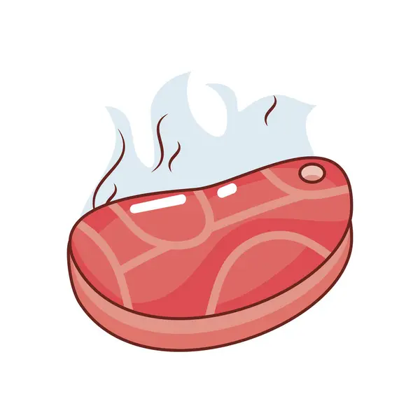 Piece of meat on white background — Stock Vector