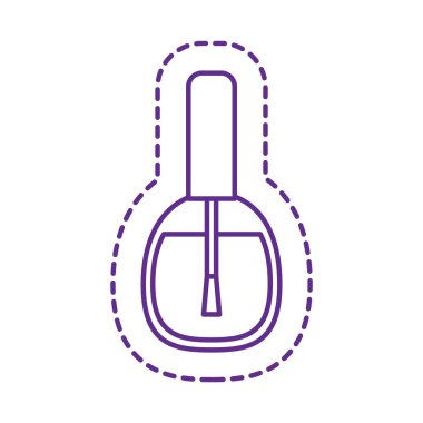 Güzel tırnak cilası yama çizgisi biçim vektör tasarımı