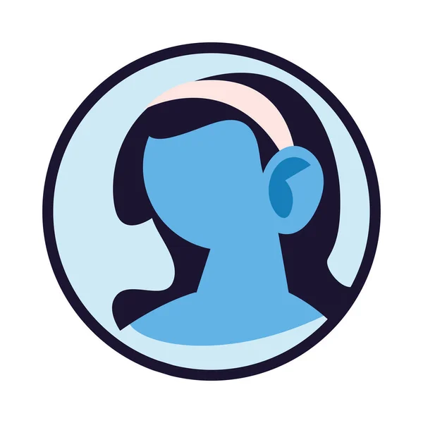 Жінка голова мультфільм Векторний дизайн — стоковий вектор