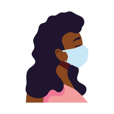 Maske vektör tasarımlı kadın