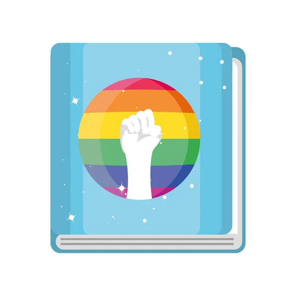 Gay orgullo libro en blanco fondo — Vector de stock