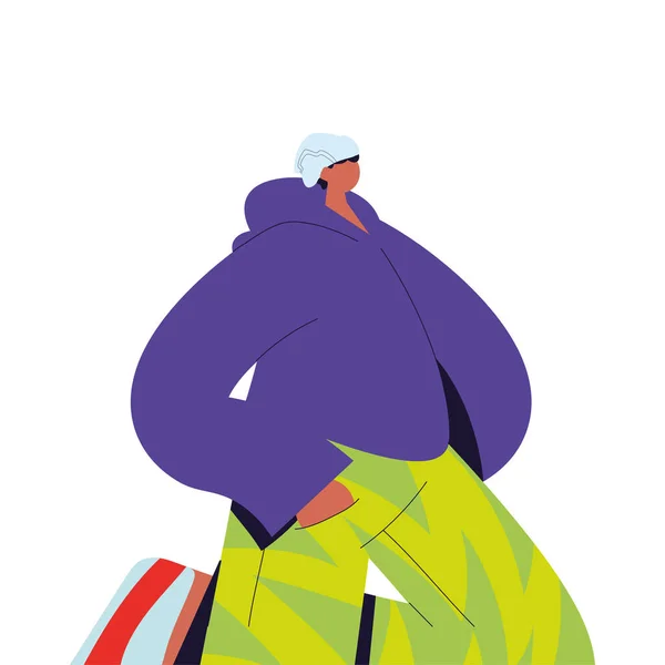 Günlük kıyafet vektör tasarımlı şehir adamı karikatürü — Stok Vektör