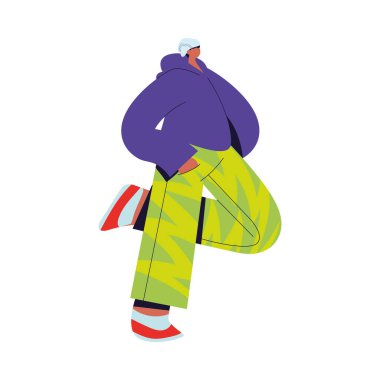 Günlük kıyafet vektör tasarımlı şehir adamı karikatürü