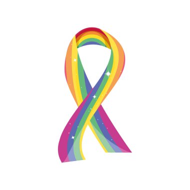 beyaz arka planda gay onur kurdelesi