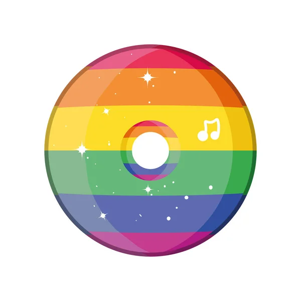 Gay pride cd on white background — Stock Vector