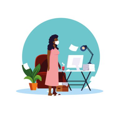 Kadın vektör tasarımında kendini kötü hissediyor