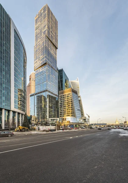 Věže hlavního města obchodní centrum Moskva město. Stock Obrázky