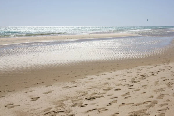 Costa Calma beach, mavi açık lagün inanılmaz görünümünü. Playa Barca, Fuerteventura, Kanarya Adaları, İspanya — Stok fotoğraf