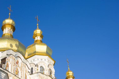 Kiev-Pechersk Lavra, Kiev, Ukrayna eski Hıristiyan manastır kilisenin altın kubbe