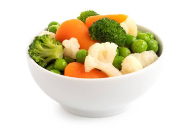 Mixed vegetables in bowl. clipart