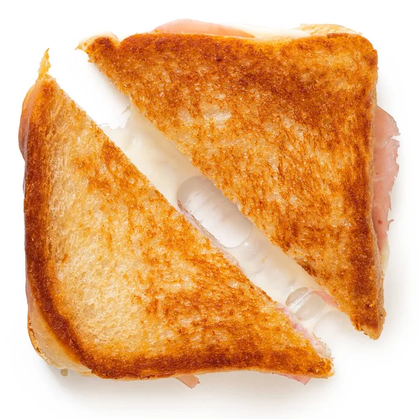 Cheese and ham toasted sandwich. — Stock Photo, Image