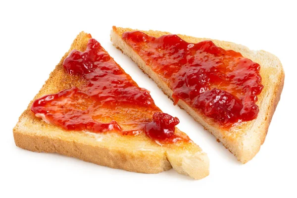 Toast with butter and jam. — Stock Photo, Image