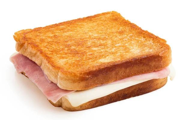 Cheese and ham toasted sandwich. — Stock Photo, Image