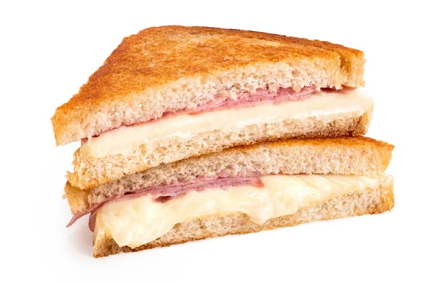 Formaggio e prosciutto tostato sandwich . — Foto Stock