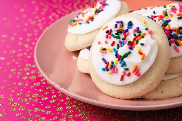 Sprinkle Cookies Βανίλια Άχνη — Φωτογραφία Αρχείου